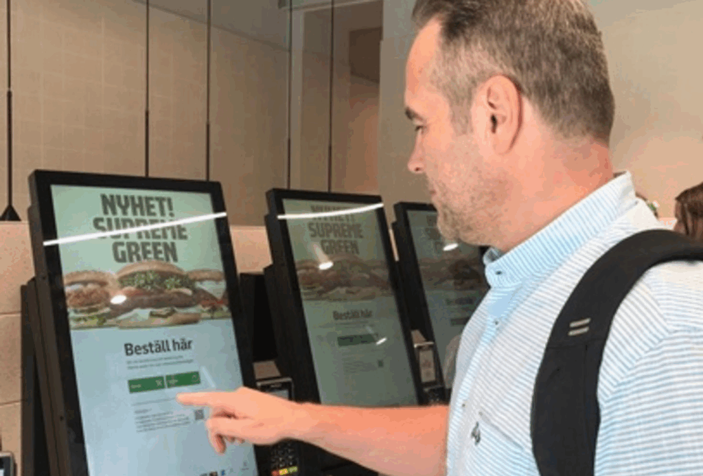 MAX Burgers ordering kiosk
